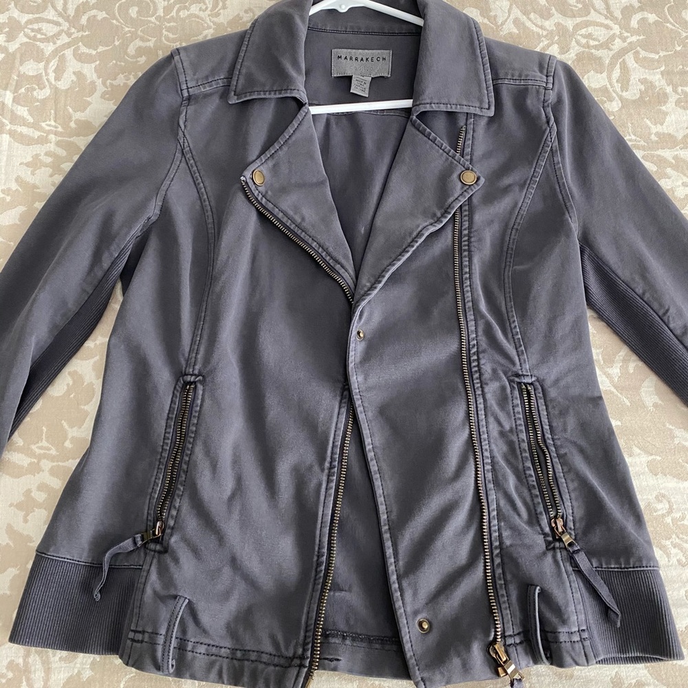 Anthropologie Marrakech Knit Moto Jacket